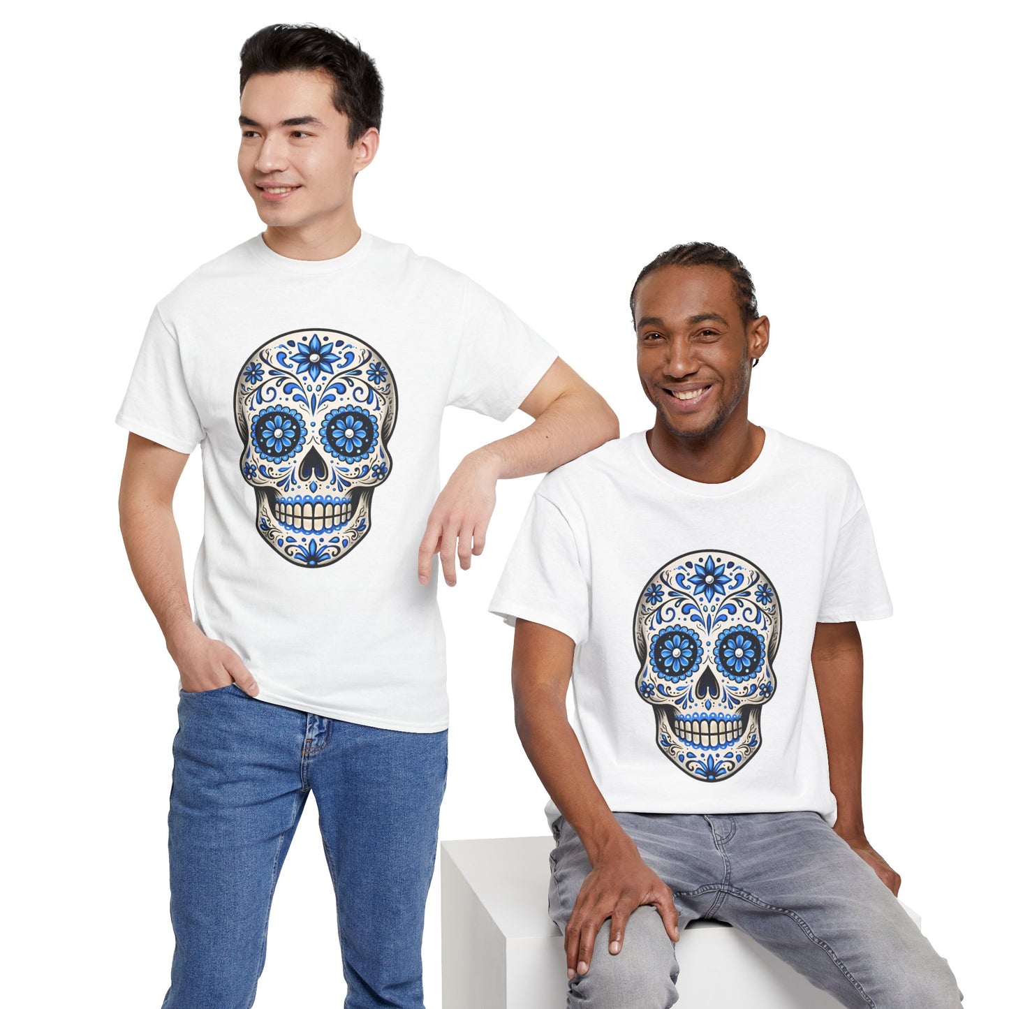 Bea's Blue Sugar Skull Adult Shirt