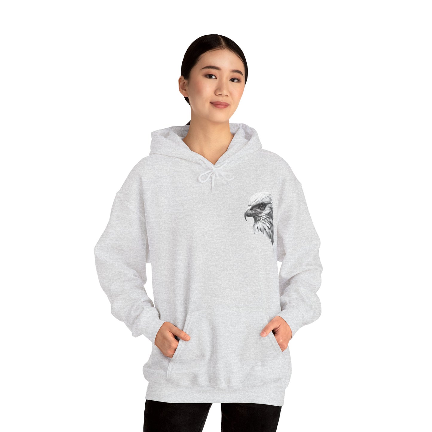 Wayne's Eagle & Wing Print Adult Sweatshirt - Hooded