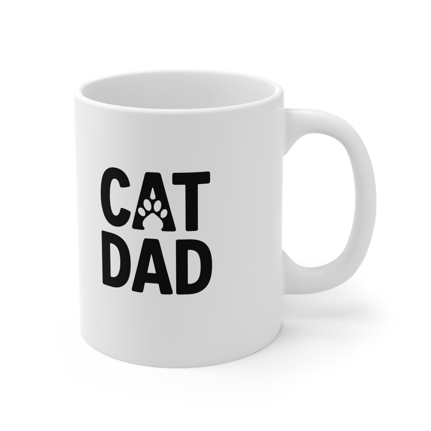 Christian's Cat Dad Ceramic Mug, Coffee Cup