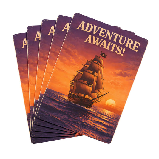 Adventure Awaits Pirate Ship Playing Cards