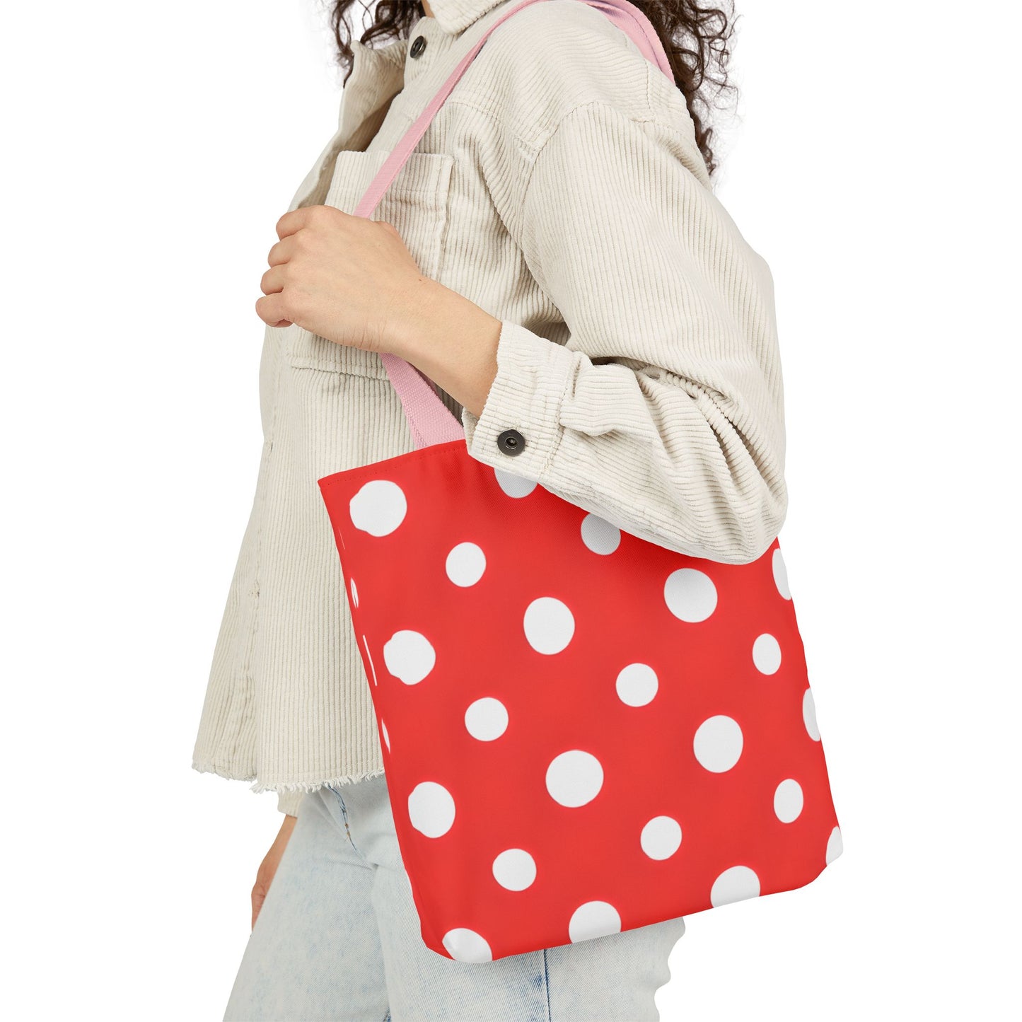 Reba's Red Polka Dot Canvas Tote Bag
