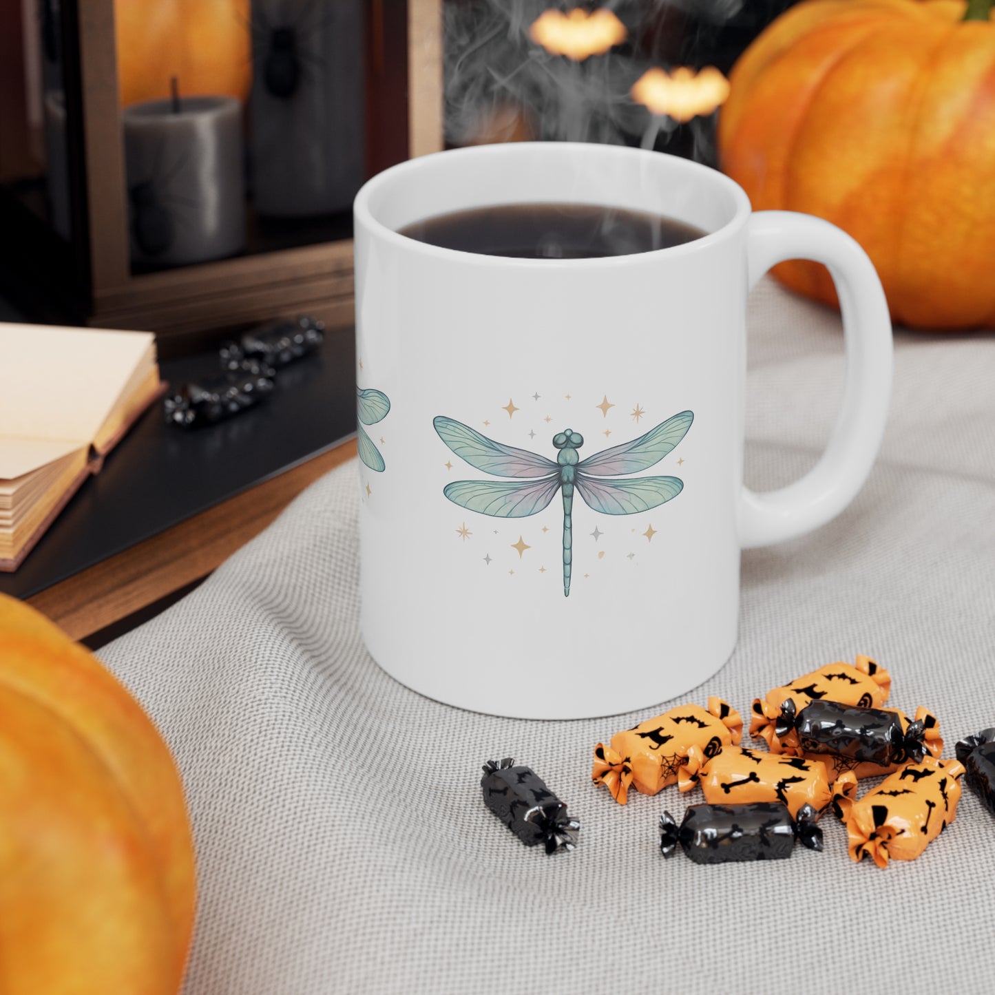 Dorian's Dragonfly Ceramic Mug, Coffee Cup
