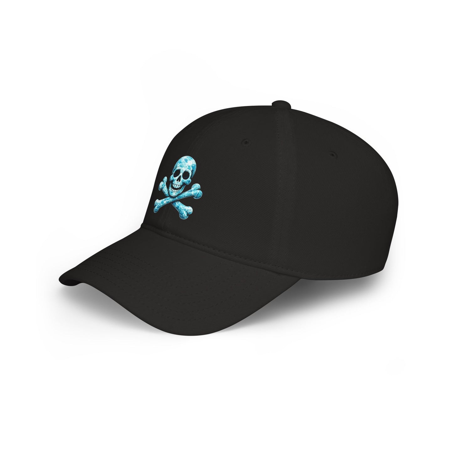 Blue Skull & Crossbones Low Profile Baseball Cap
