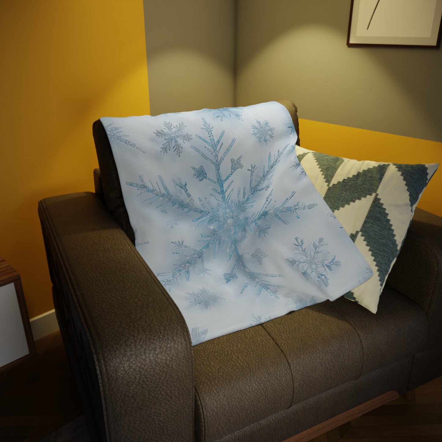 Suki's Snowflake Plush Fleece Blanket