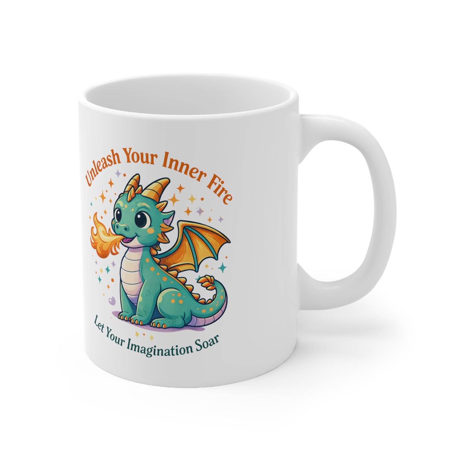 Unleash Your Inner Fire Dragon Ceramic Mug, Coffee Cup
