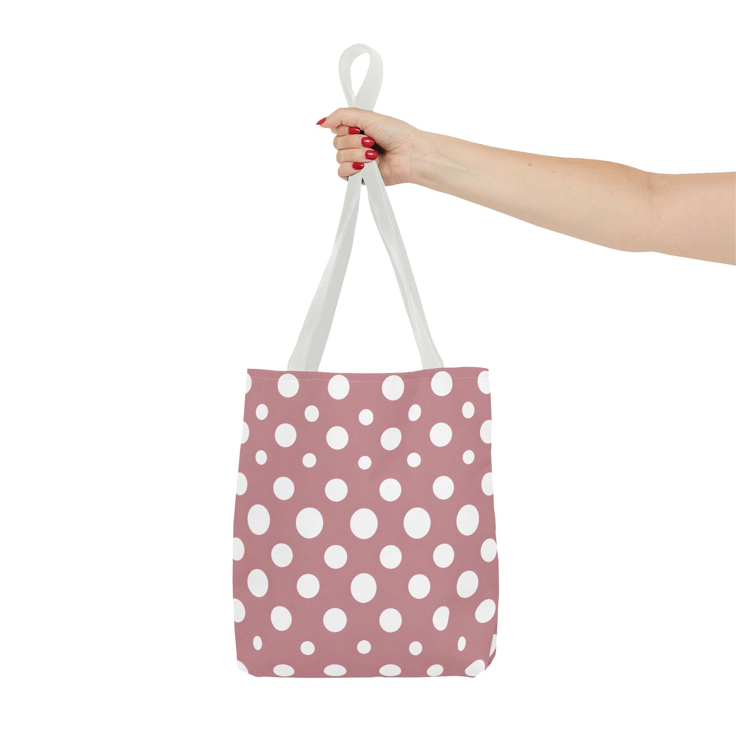 Chic Pink Polka Dot Tote Bag