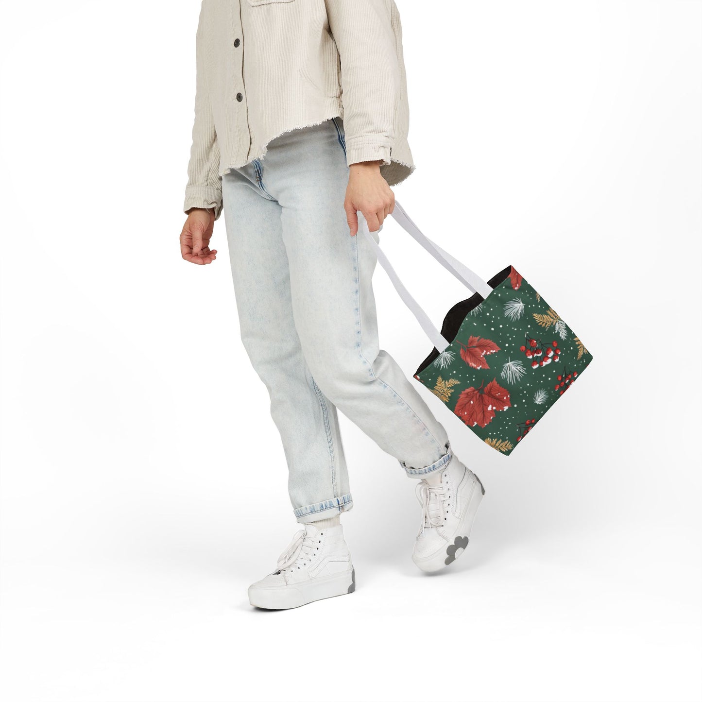 Holly's Holiday Floral Tote Bag