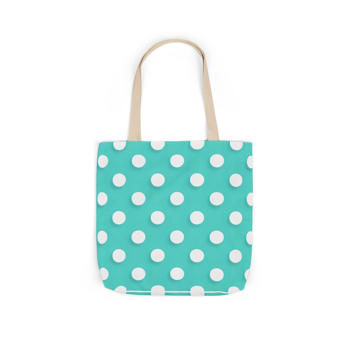 Albert's Aqua Polka Dot Tote Bag