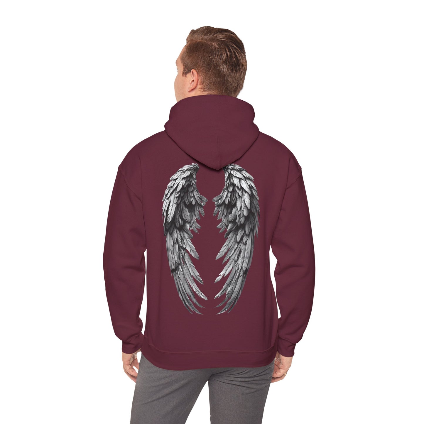 Wayne's Eagle & Wing Print Adult Sweatshirt - Hooded